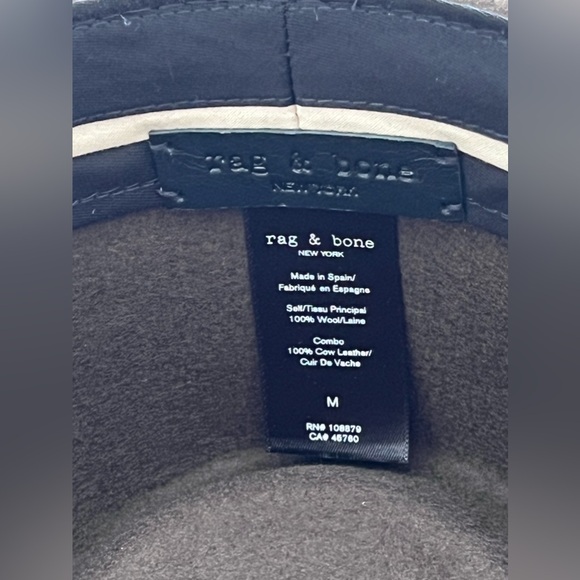 RAG & BONE Kacy Feather Wool Fedora Hat - Picture 9 of 9